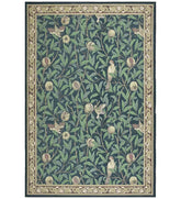 Botanical Rug with leafy floral patterns.